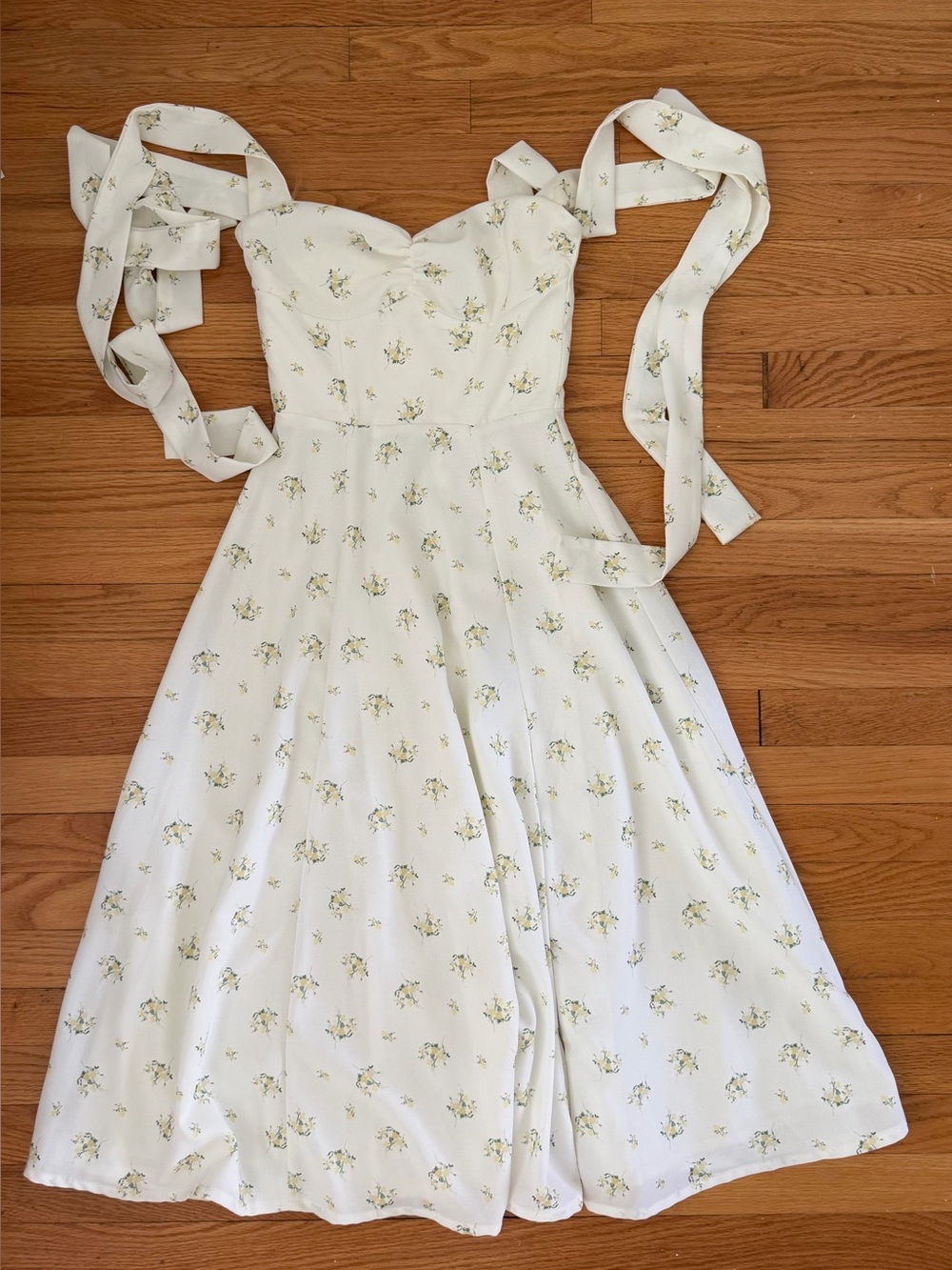 House of CB Alicia White Floral Midi Sundress